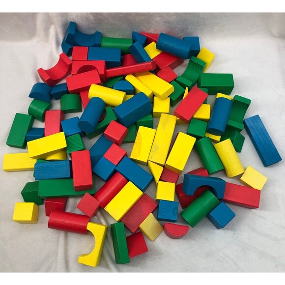Melissa And Doug 100 Wood Blocks - Picture 1 of 8